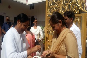 BK Pushap Didi with Smt. Gurmail Kaur, Staff